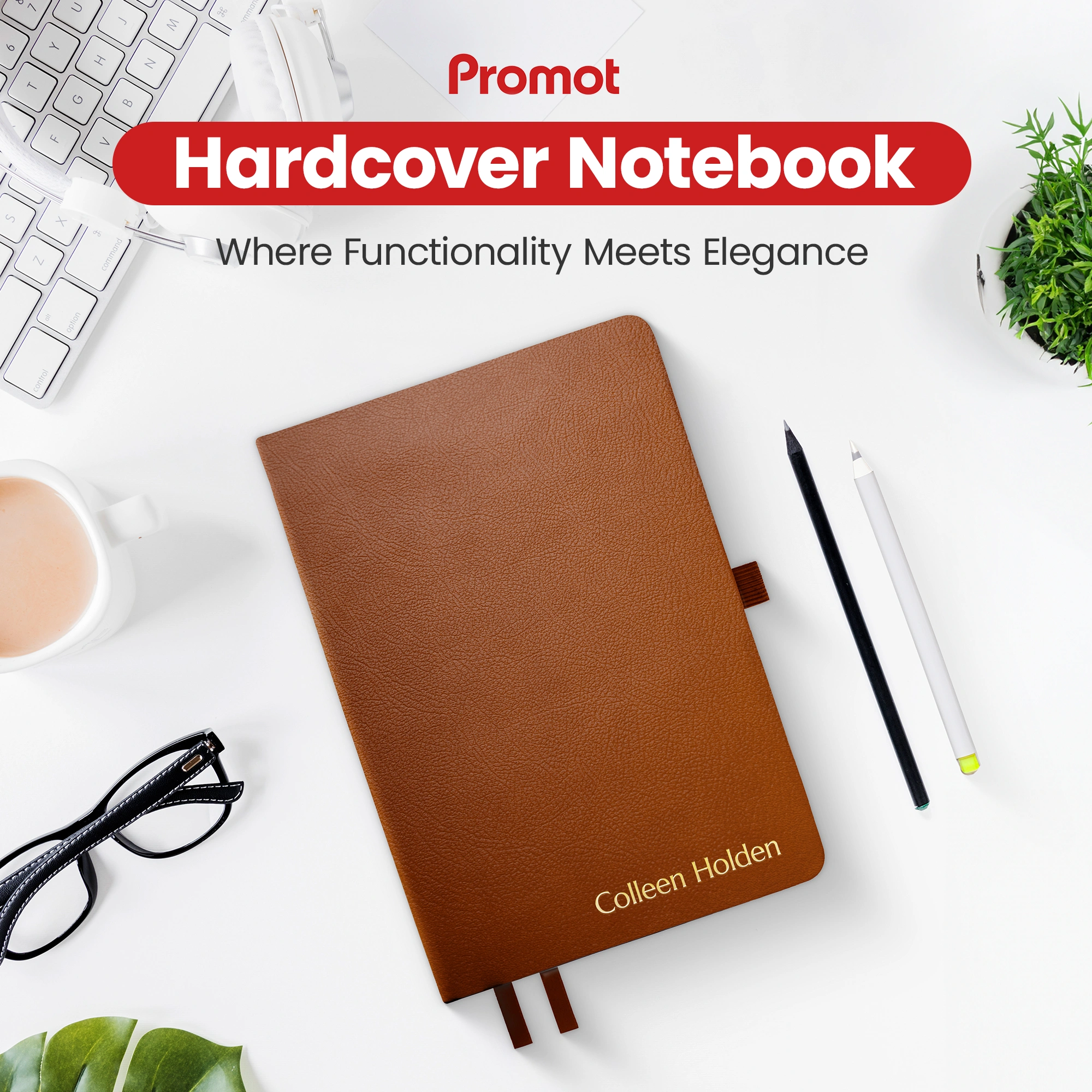 Personalized Journal Notebook - Brown hover
